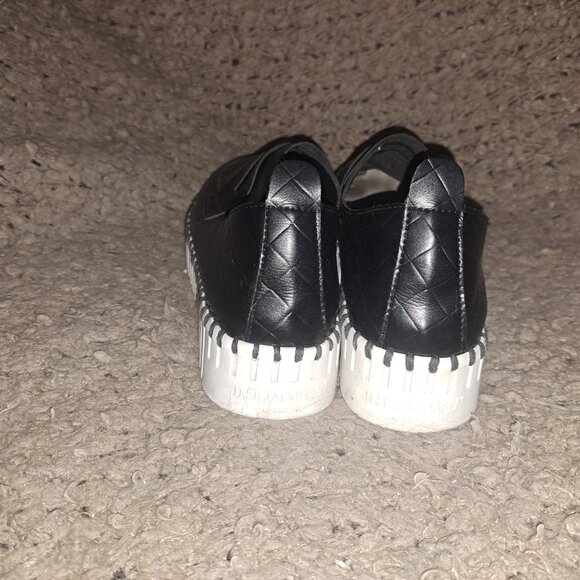 ILSE JACOBSEN-Platform Tulip Faux Black Leather Loafers-Sz 39-Excellent - Picture 6 of 8